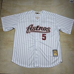 Vintage Majestic Jeff Bagwell Houston Astros Jersey Men's 3XL White Pinstripe